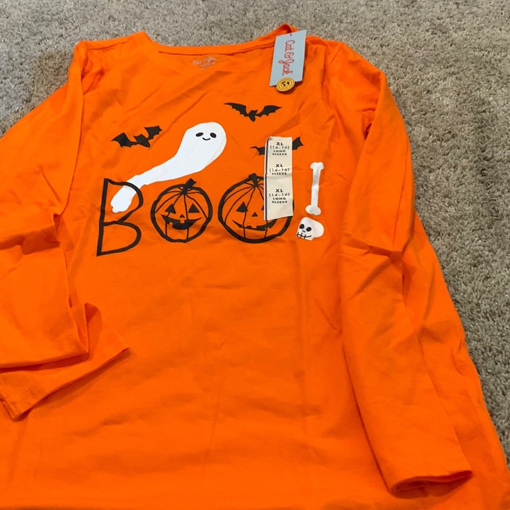 NWT girls Halloween shirt size 14-16 Cat & Jack brand